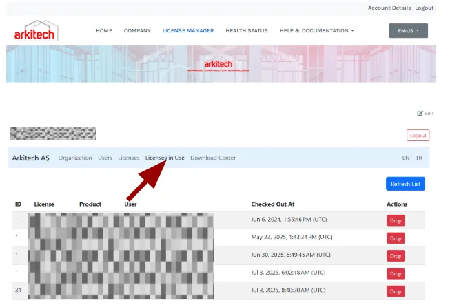 Troubleshooting a license that remains assigned after an unexpected shutdown