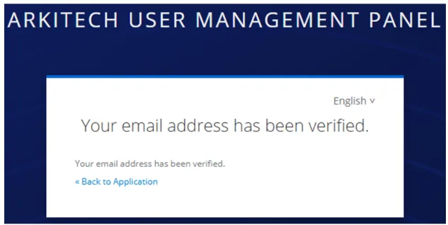 Final confirmation step after clicking the verification link